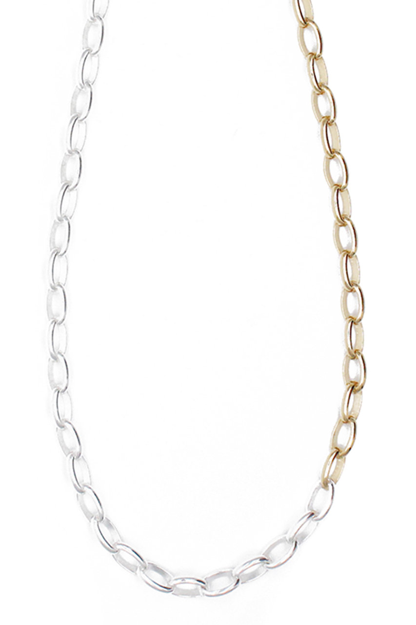 Lemme. Oval Chain ネックレス (シルバー&ゴールド, F) レム ELLE SHOP Lemme. Oval Chain ネックレス (シルバー&ゴールド, F) レム ELLE SHOP