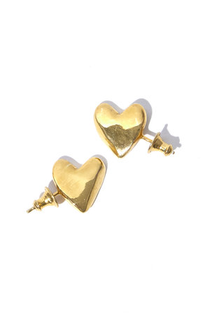 メゾンドパルス/MAISON D'PULSEのHeart charm ピアス（K24GP）(150100/150101)