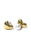 Heart pearl キャッチ ピアス（K24GP）