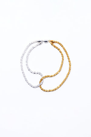 メゾンドパルス/MAISON D'PULSEのdouble chain ブレスレット