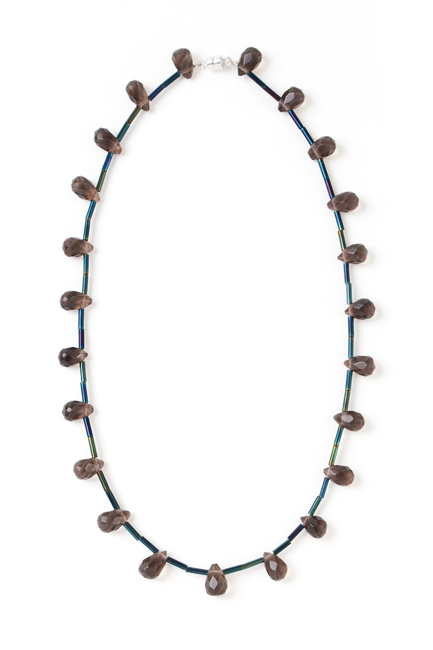 MAISON D'PULSE Smokey quartz beads ネックレス (ブルー, F) メゾンドパルス ELLE SHOP MAISON D'PULSE Smokey quartz beads ネックレス (ブルー, F) メゾンドパルス ELLE SHOP