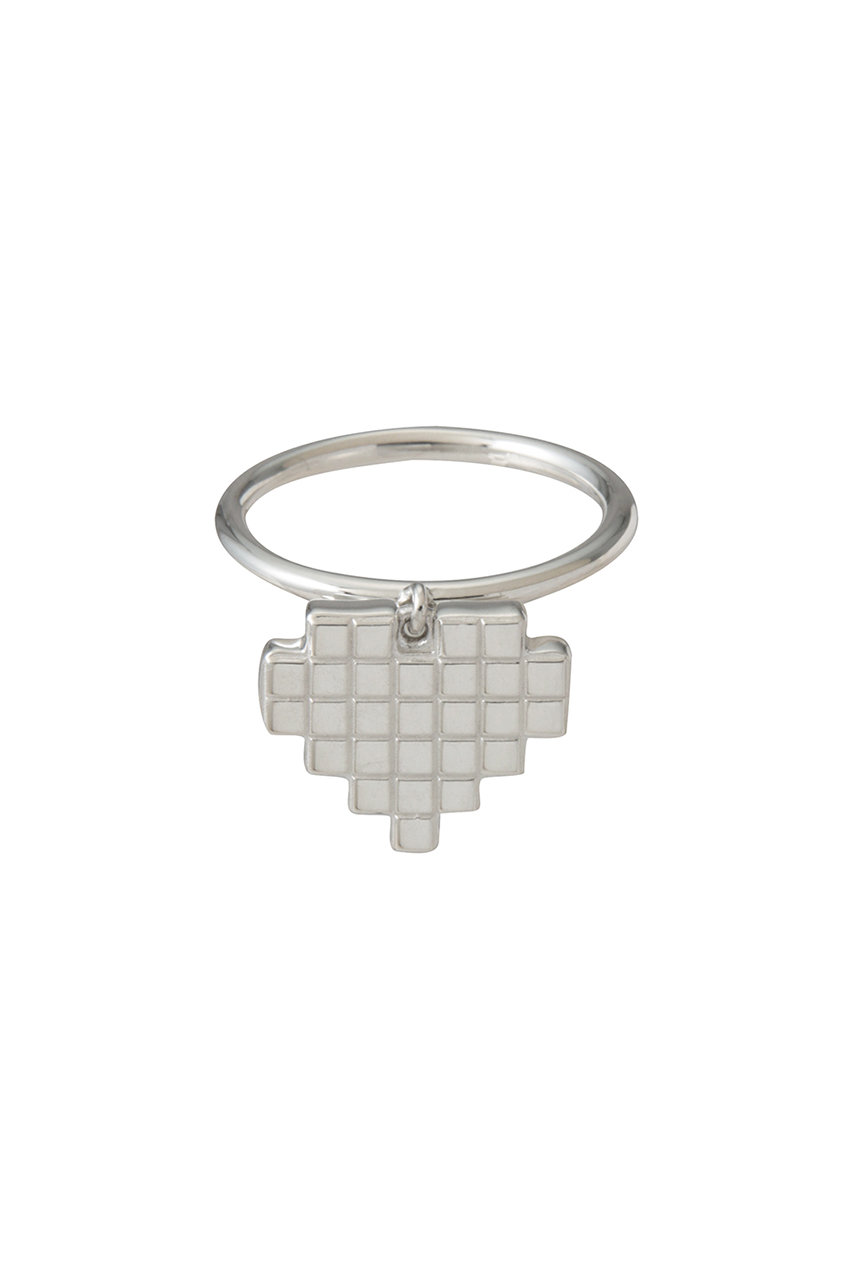 メゾンドパルス/MAISON D'PULSEのbig heart pixel リング(シルバー/N004)