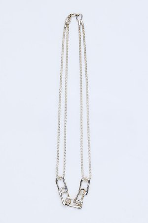 メゾンドパルス/MAISON D’PULSEのOriginal stone chain double ネックレス(150200/150201)