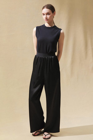 ジェイドット/j.のシルキーサテンワイドパンツ(110600/110601)