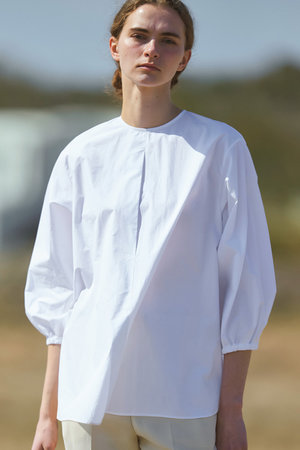 ジェイドット/j.の細番手コットンケープブラウス(110400/110403)