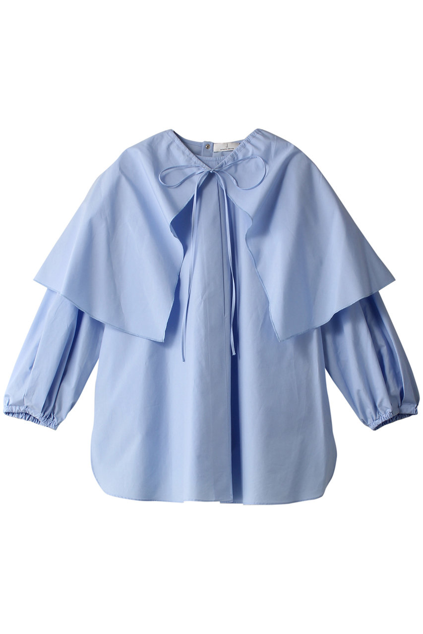 細番手コットンケープブラウス