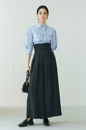 ジェイドット/j.の細番手コットン2WAYフリルブラウス(110400/110403)