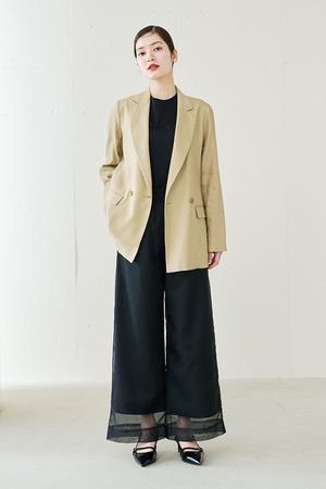 ジェイドット/j.のフレンチリネンストレッチジャケット(110800/110801)