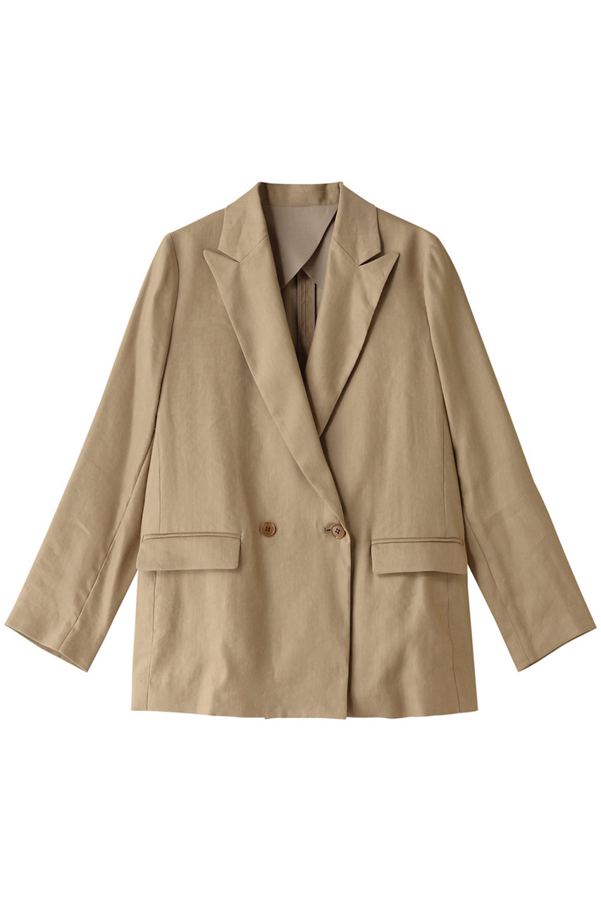 j. フレンチリネンストレッチジャケット (ベージュ, L) ジェイドット ELLE SHOP j. フレンチリネンストレッチジャケット (ベージュ, L) ジェイドット ELLE SHOP