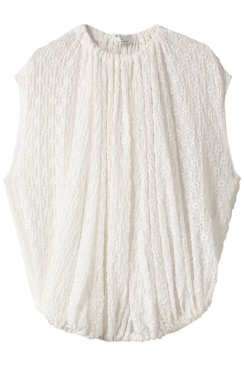 j. ラッセルレースシャーリングブラウス (ホワイト, L) ジェイドット ELLE SHOP j. ラッセルレースシャーリングブラウス (ホワイト, L) ジェイドット ELLE SHOP