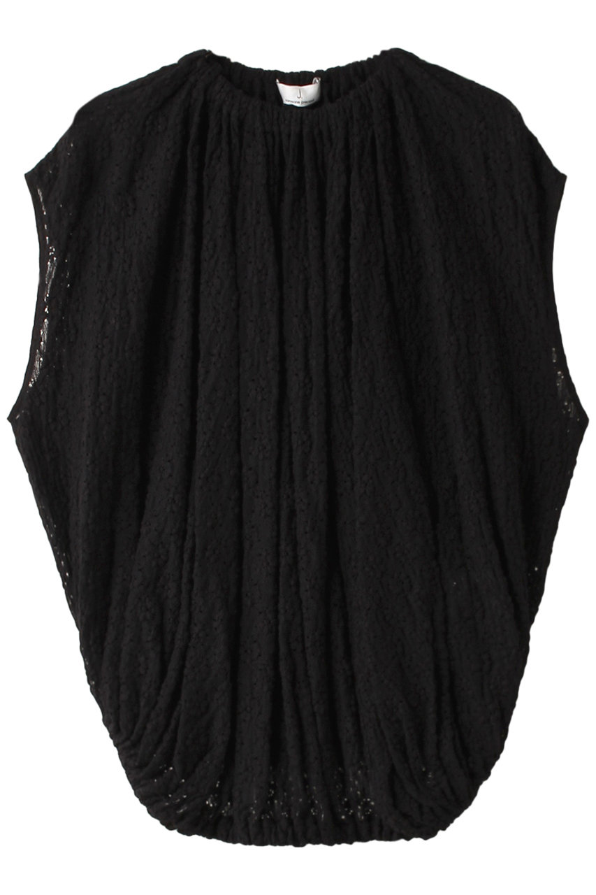 j. ラッセルレースシャーリングブラウス (ブラック, M) ジェイドット ELLE SHOP j. ラッセルレースシャーリングブラウス (ブラック, M) ジェイドット ELLE SHOP