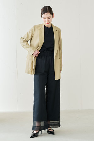 ジェイドット/j.のマットオーガンジーワイドパンツ(110600/110601)