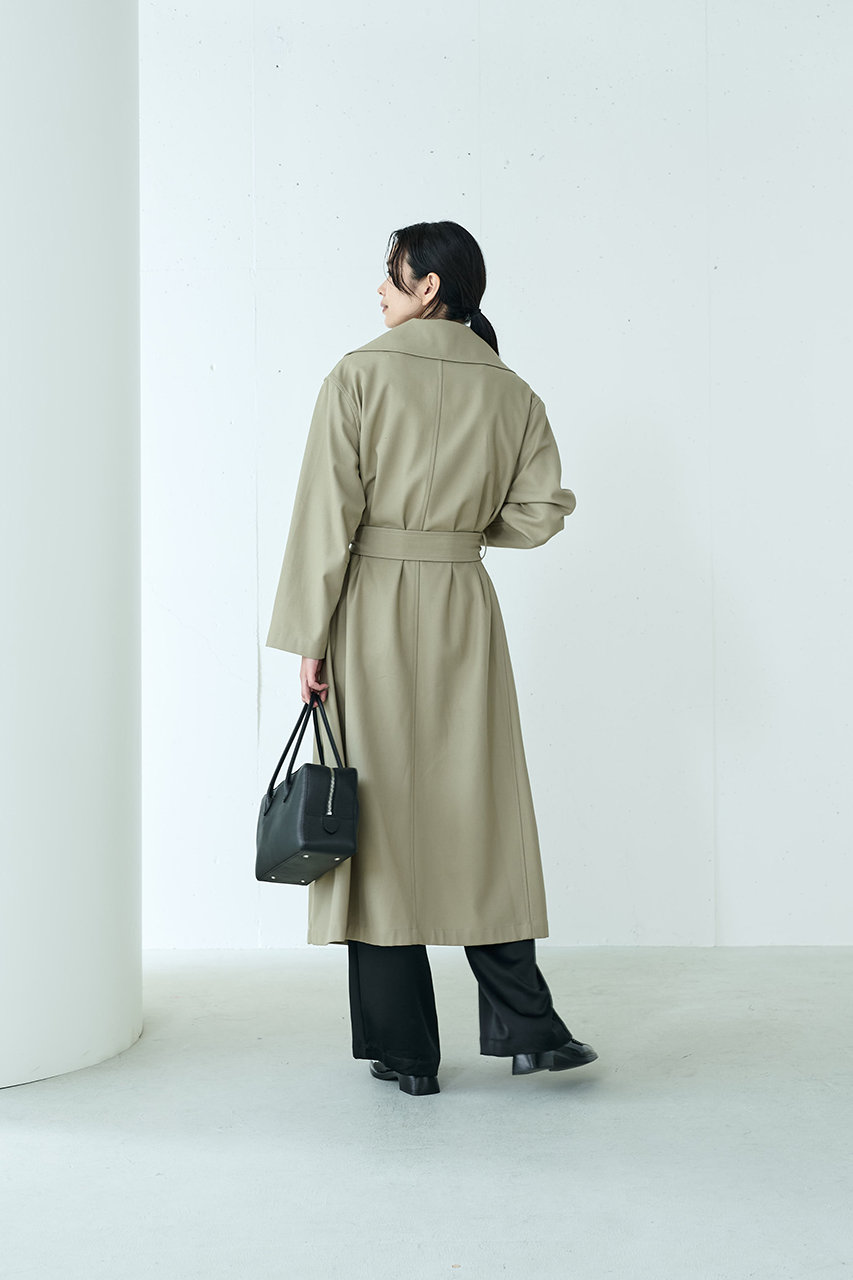 j.(ジェイドット)｜ハイツイストツイルトレンチコート/ベージュ の通販