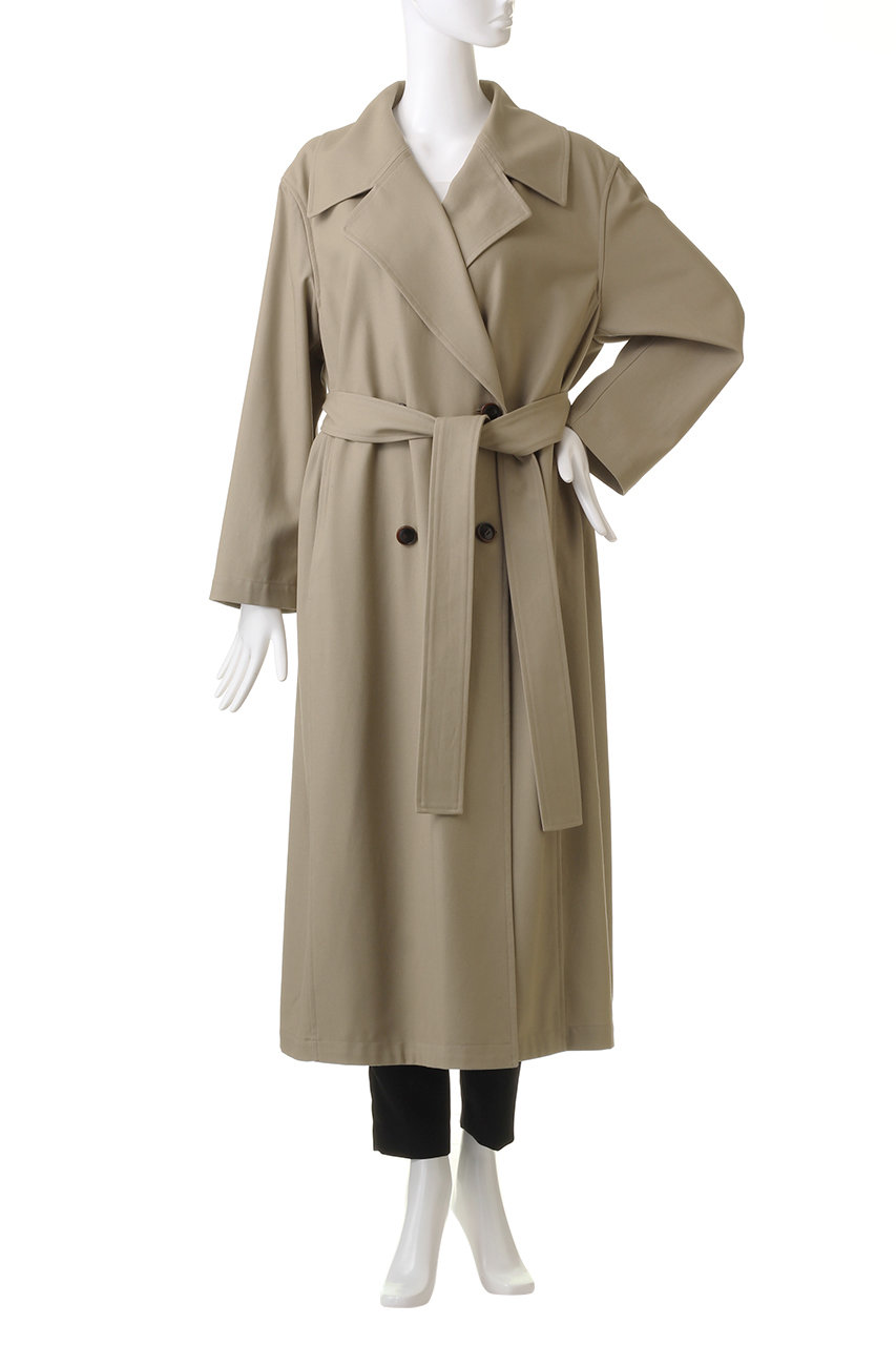 j.(ジェイドット)｜ハイツイストツイルトレンチコート/ベージュ の通販