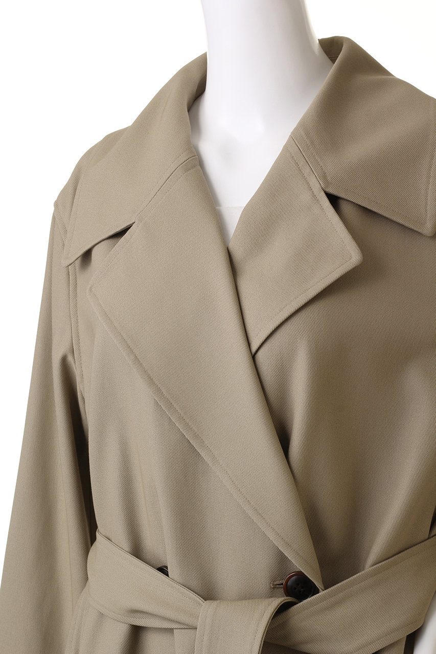 LIMI feu 19SS ツイル ポンチョ トレンチコート ベージュS ポンチョ風トレンチコート(その他のコート・ブルゾン) | Sybilla