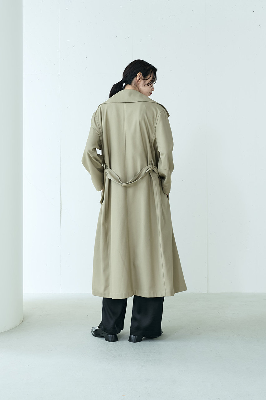 j.(ジェイドット)｜ハイツイストツイルトレンチコート/ベージュ の通販