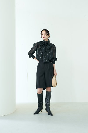 ジェイドット/j.のシアージャカードボウタイブラウス(110400/110403)