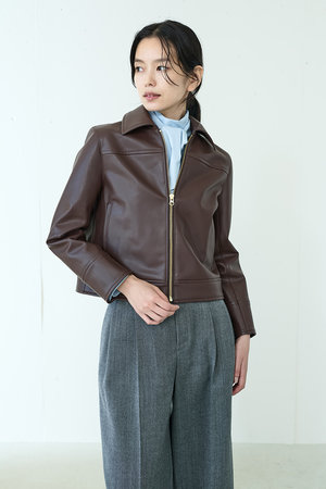 ジェイドット/j.のフェイクレザー衿つきジャケット(110800/110801)
