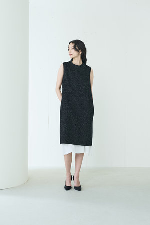 ジェイドット/j.のラメツイードレイヤードワンピース(110500/110503)