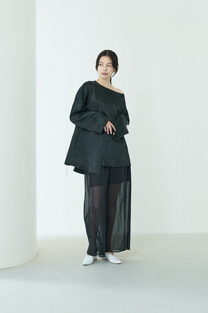ジェイドット/j.のアセテートリネンドレープチュニック(110500/110505)
