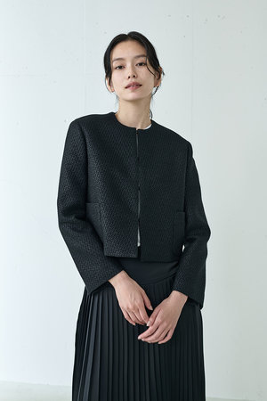 ジェイドット/j.のドビーツイードショートジャケット(110800/110801)