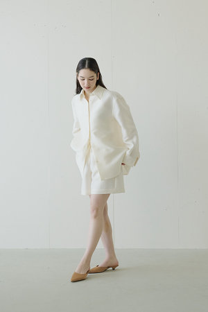 ジェイドット/j.のオクタダブルクロスオーバーサイズシャツ(110400/110403)