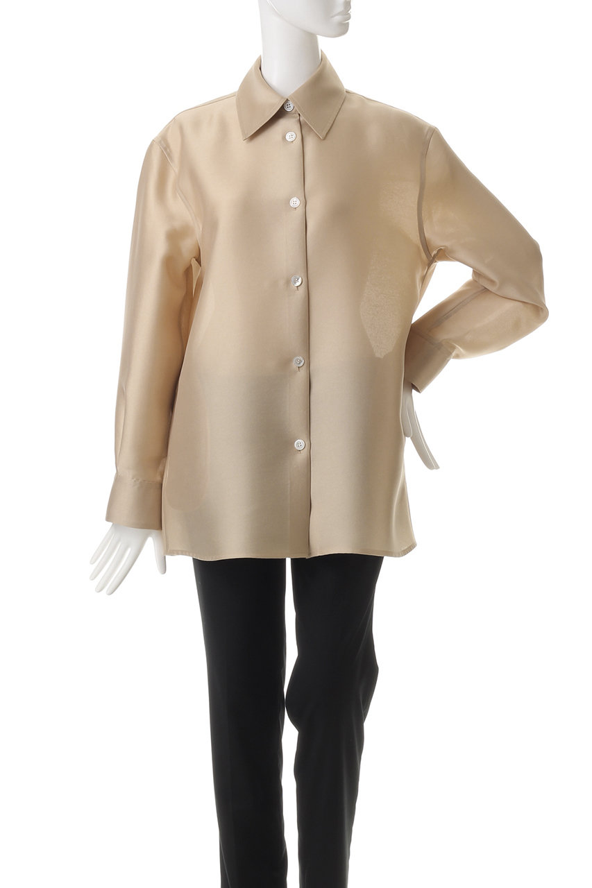 j.(ジェイドット)｜オクタダブルクロスオーバーサイズシャツ/ホワイト