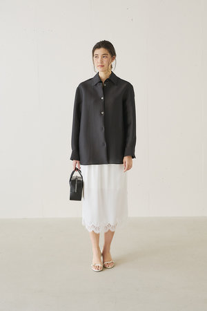 ジェイドット/j.のトリアセサテン裾レーススカート(110700/110703)