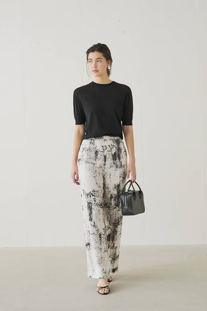 ジェイドット/j.のビスコースプリントイージーワイドパンツ(110600/110601)