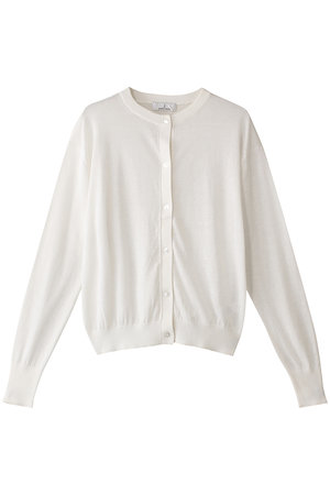 ジェイドット/j.の綿シルクニットクルーカーディガン(110300/110303)