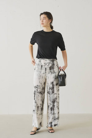 ジェイドット/j.の綿シルクニットショートスリーブトップス(110300/110301)