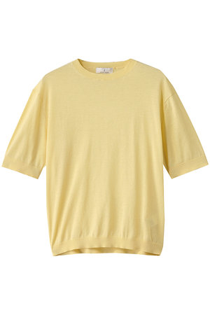 ジェイドット/j.の綿シルクニットショートスリーブトップス(110300/110301)