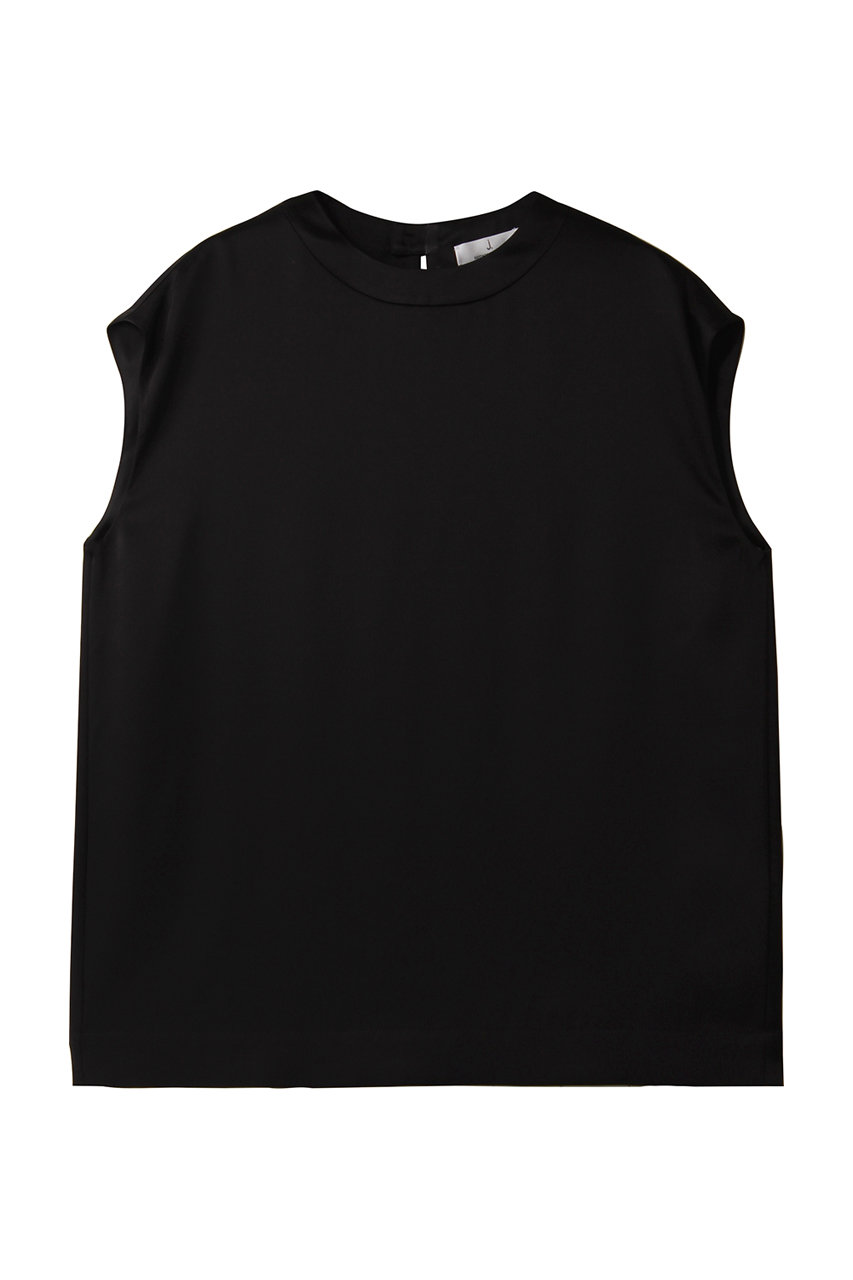 ジェイドット/j.のダブルサテンスリーブレスブラウス(ブラック/14567-090-L)