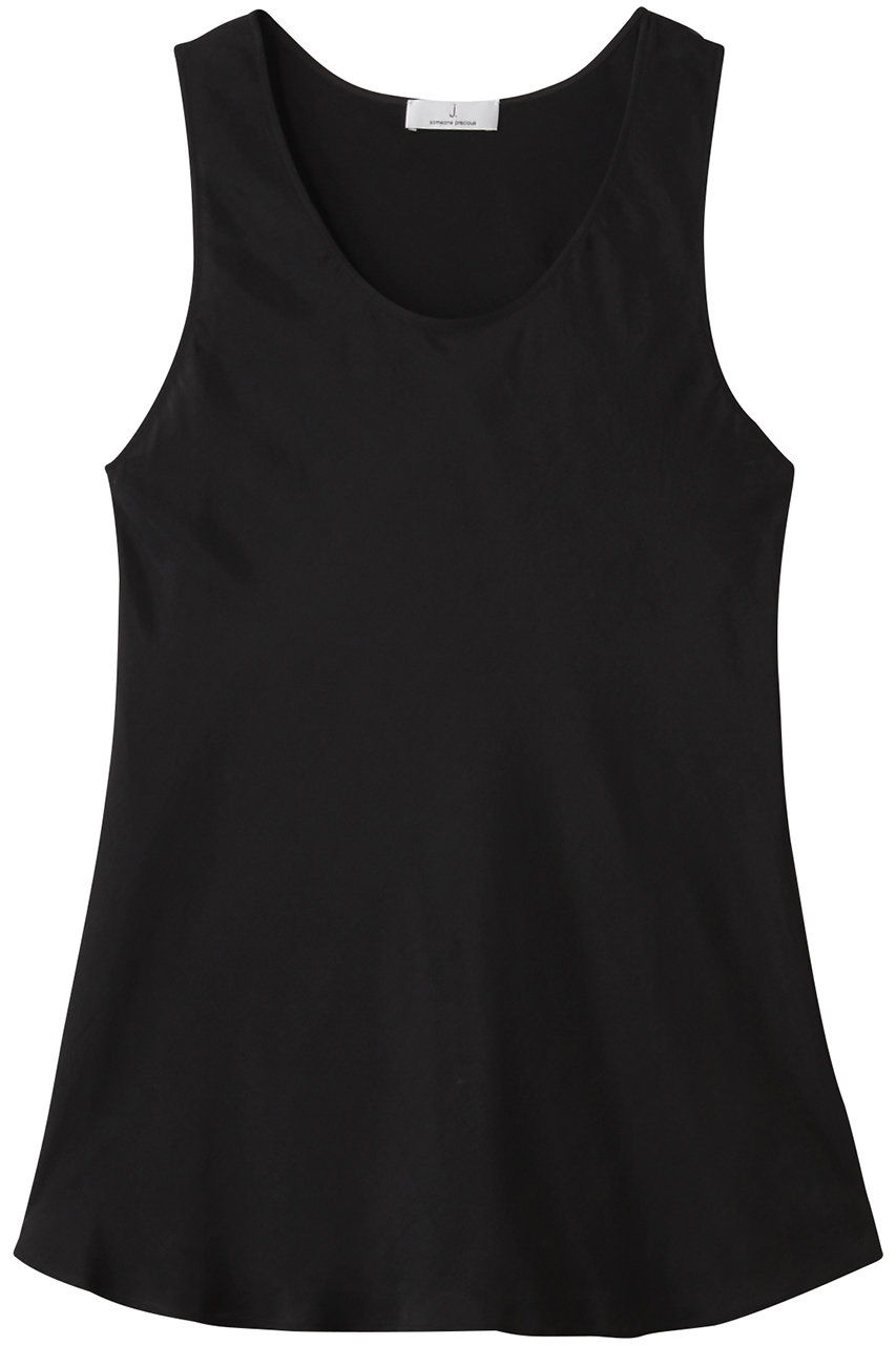 j. ビンテージサテンロングトップス (ブラック, L) ジェイドット ELLE SHOP j. ビンテージサテンロングトップス (ブラック, L) ジェイドット ELLE SHOP