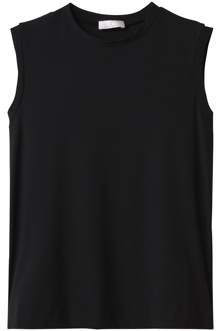 ジェイドット/j.のトリコットジャージースリーブレストップス(ブラック/14582-480-L)