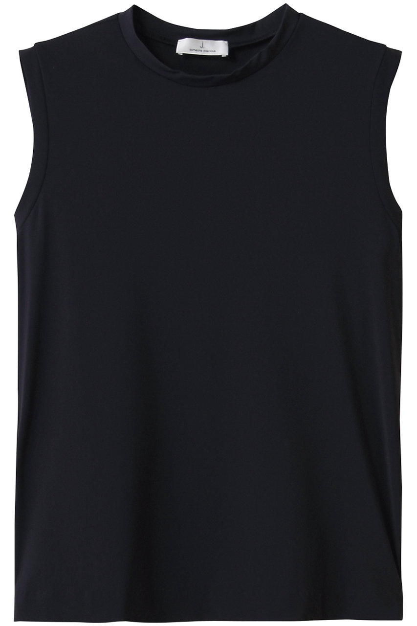 ジェイドット/j.のトリコットジャージースリーブレストップス(ネイビー/14582-480-L)