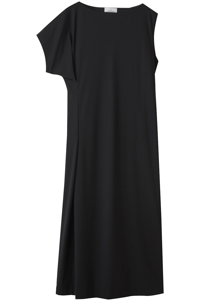 j. トリコットジャージー袖アシメワンピース (ブラック, M) ジェイドット ELLE SHOP j. トリコットジャージー袖アシメワンピース (ブラック, M) ジェイドット ELLE SHOP
