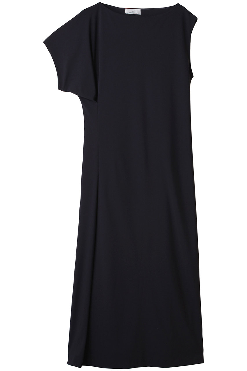 j. トリコットジャージー袖アシメワンピース (ネイビー, L) ジェイドット ELLE SHOP j. トリコットジャージー袖アシメワンピース (ネイビー, L) ジェイドット ELLE SHOP