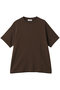 ピュアコットンスムースTシャツ ジェイドット/j. ダークモカ