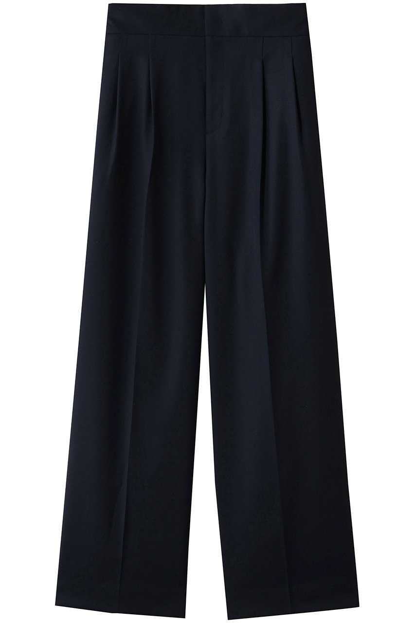 j. ウール混ハイウエストワイドパンツ (ネイビー, L) ジェイドット ELLE SHOP j. ウール混ハイウエストワイドパンツ (ネイビー, L) ジェイドット ELLE SHOP