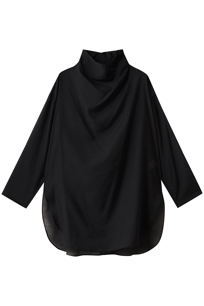 j. ドレープハイネックシャツブラウス (ブラック, M) ジェイドット ELLE SHOP j. ドレープハイネックシャツブラウス (ブラック, M) ジェイドット ELLE SHOP