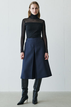 ジェイドット/j.のストレッチオーガンジーハイネックトップス(110100/110103)