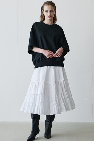 ジェイドット/j.の光沢タフタギャザーロングスカート(110700/110703)