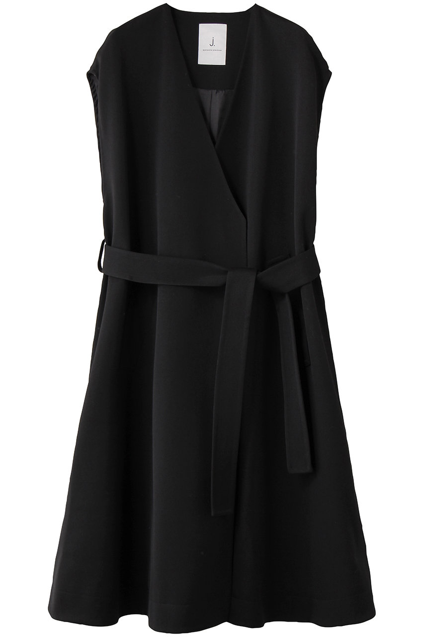 j. ヴァージンウール混ツイルジレコート (ブラック, L) ジェイドット ELLE SHOP j. ヴァージンウール混ツイルジレコート (ブラック, L) ジェイドット ELLE SHOP