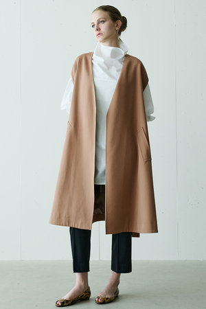 ジェイドット/j.のヴァージンウール混ツイルジレコート(110900/110903)