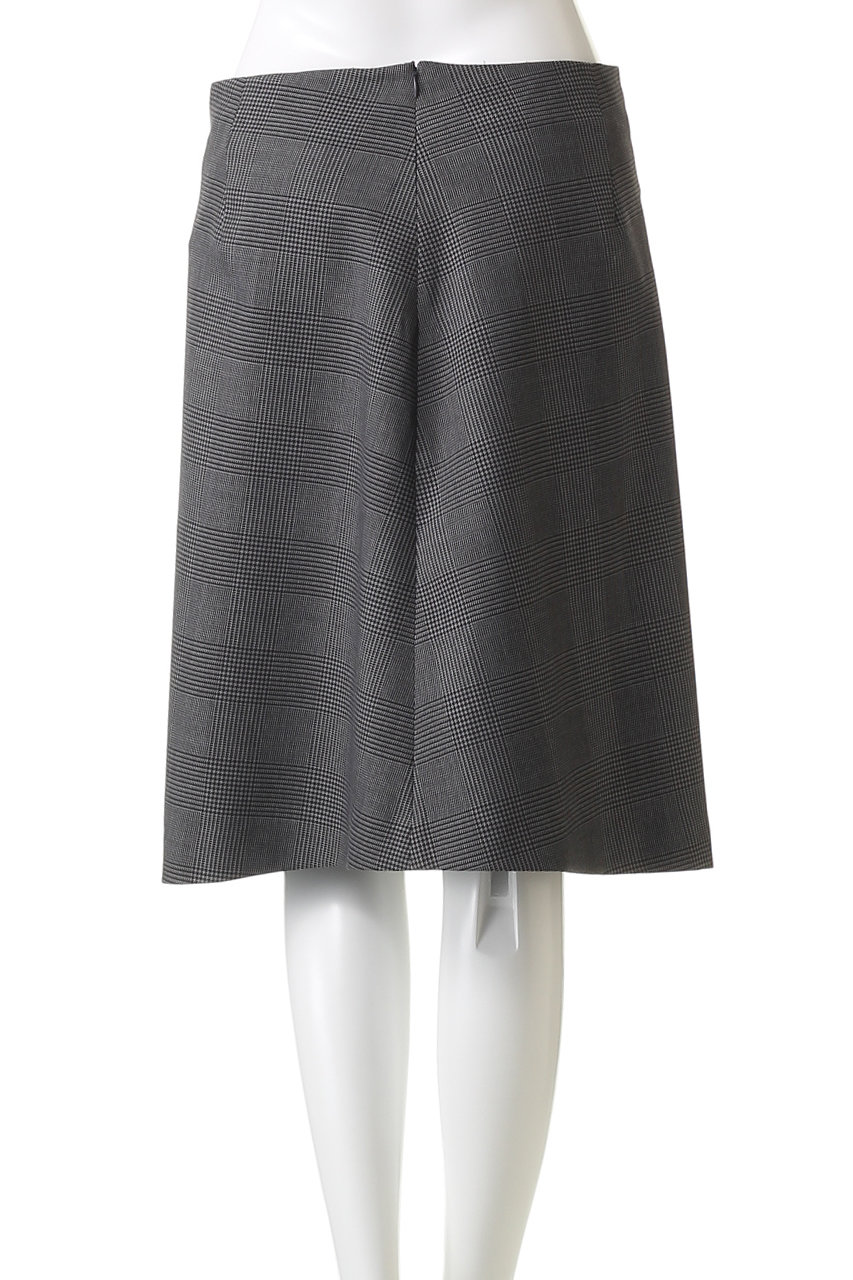 j.(ジェイドット)｜グレンチェックウールミディアムスカート