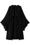 トリアセジョーゼットフリルドレスブラウス ジェイドット/j. ブラック