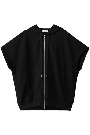 ジェイドット/j.のプレミアム裏毛ハーフ袖フーディ(110100/110105)