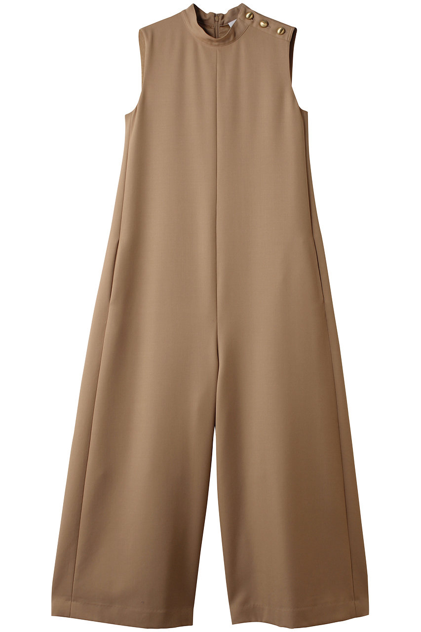 j. ウールギャバドレスオールインワン (ベージュ, L) ジェイドット ELLE SHOP