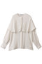 ドレープアセテートイレギュラーヘムブラウス ジェイドット/j. ホワイト